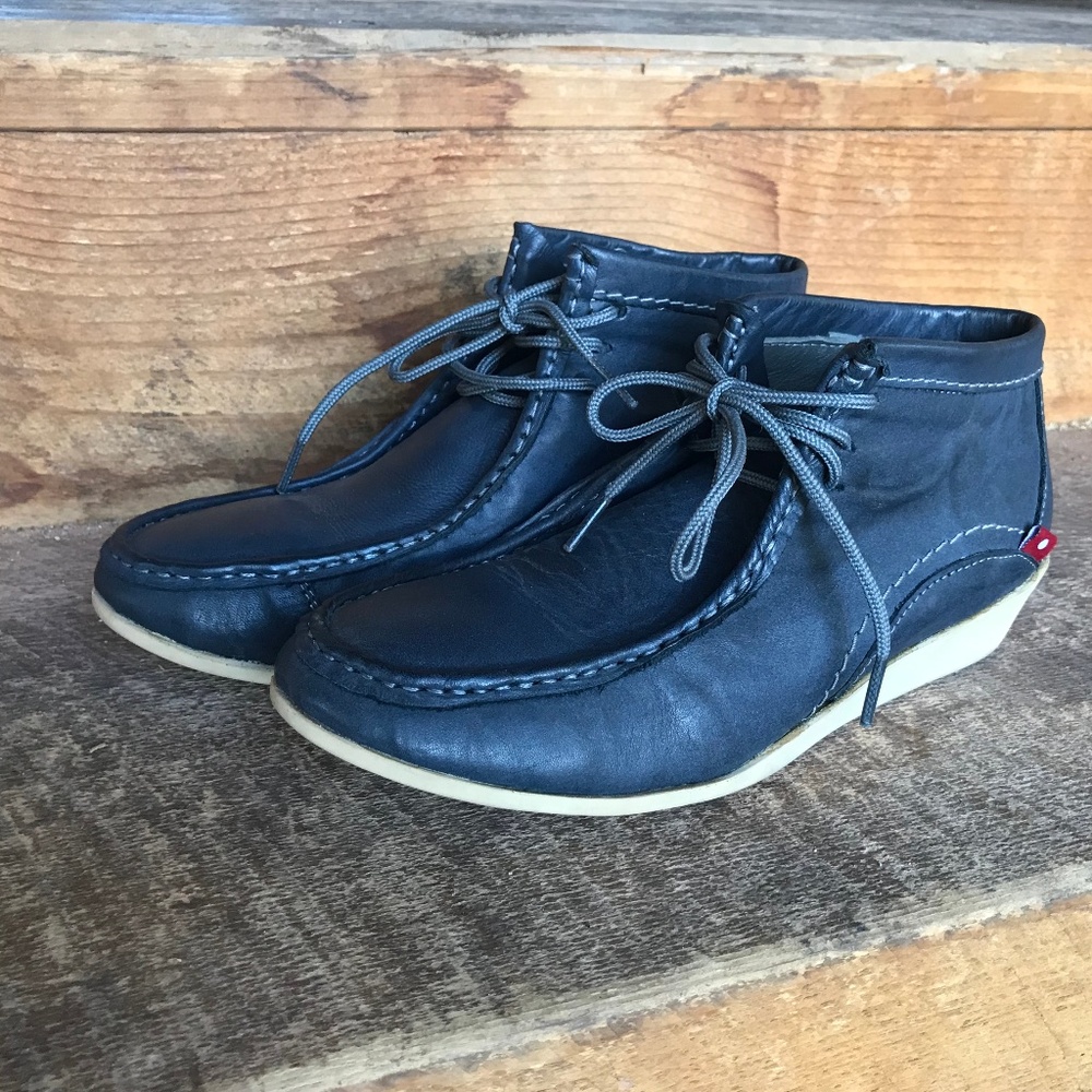 Oliberte leather wedge boots